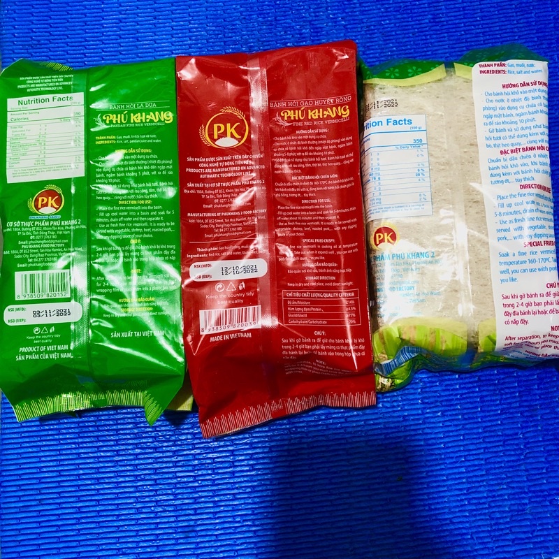 Bánh hỏi không hoá chất trắng lá dứa gạo lứt Phú Khang ăn kiêng giảm cân eat clean keto ăn chay Sa đéc sấy khô xuất khẩu