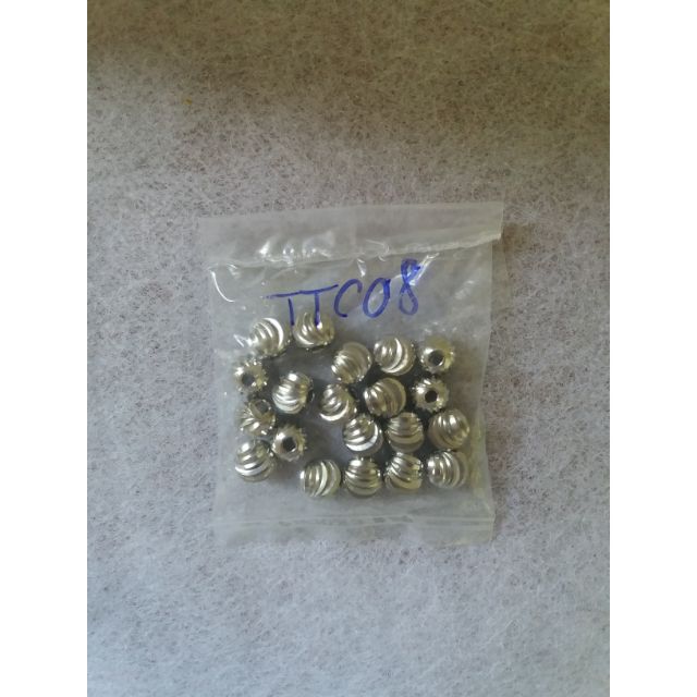 TTC08 - Bi khía bạc, vàng 8mm ( 2 cái)
