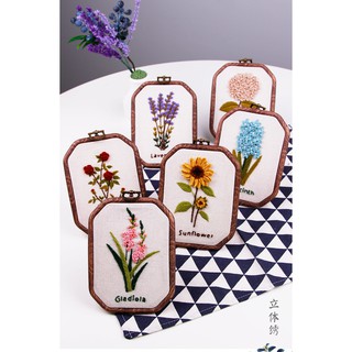 Bộ dụng cụ thêu hoa phong cách Châu âu kèm khung ảnh A23