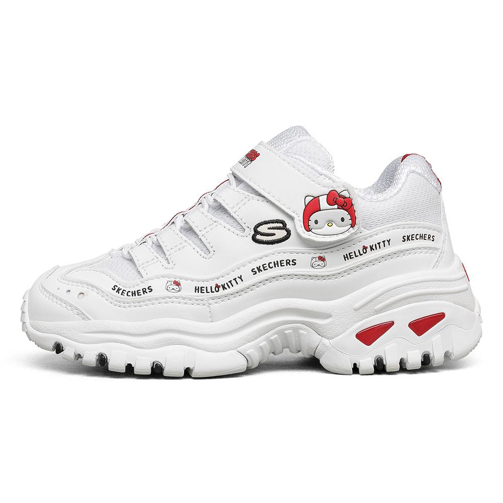 Giày sneaker quai dán bé gái SKECHERS Energy 664185L-WHT