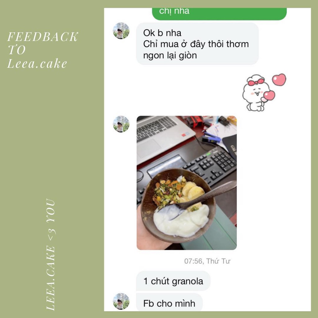 Ngũ cốc granola siêu hạt gói 200g - Ngũ cốc dinh dưỡng giảm cân thơm ngon, bữa sáng tiện lợi - LeeA.Cake