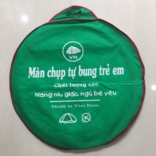 Mùng chụp tự bung đỉnh hẹp cho em bé 1mx1m