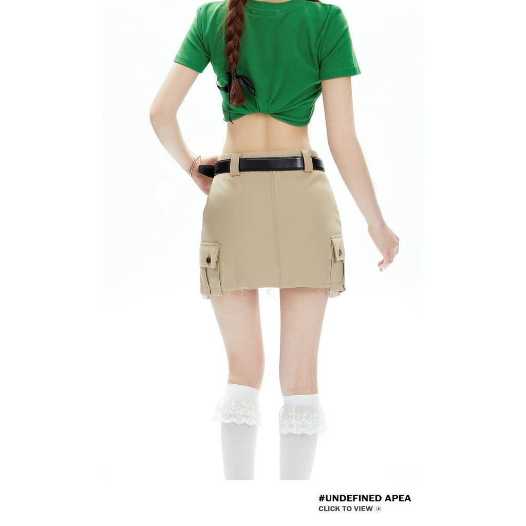 Quần Short Giả Váy Nhiều Túi Thời Trang Mùa Hè Cho Nữ