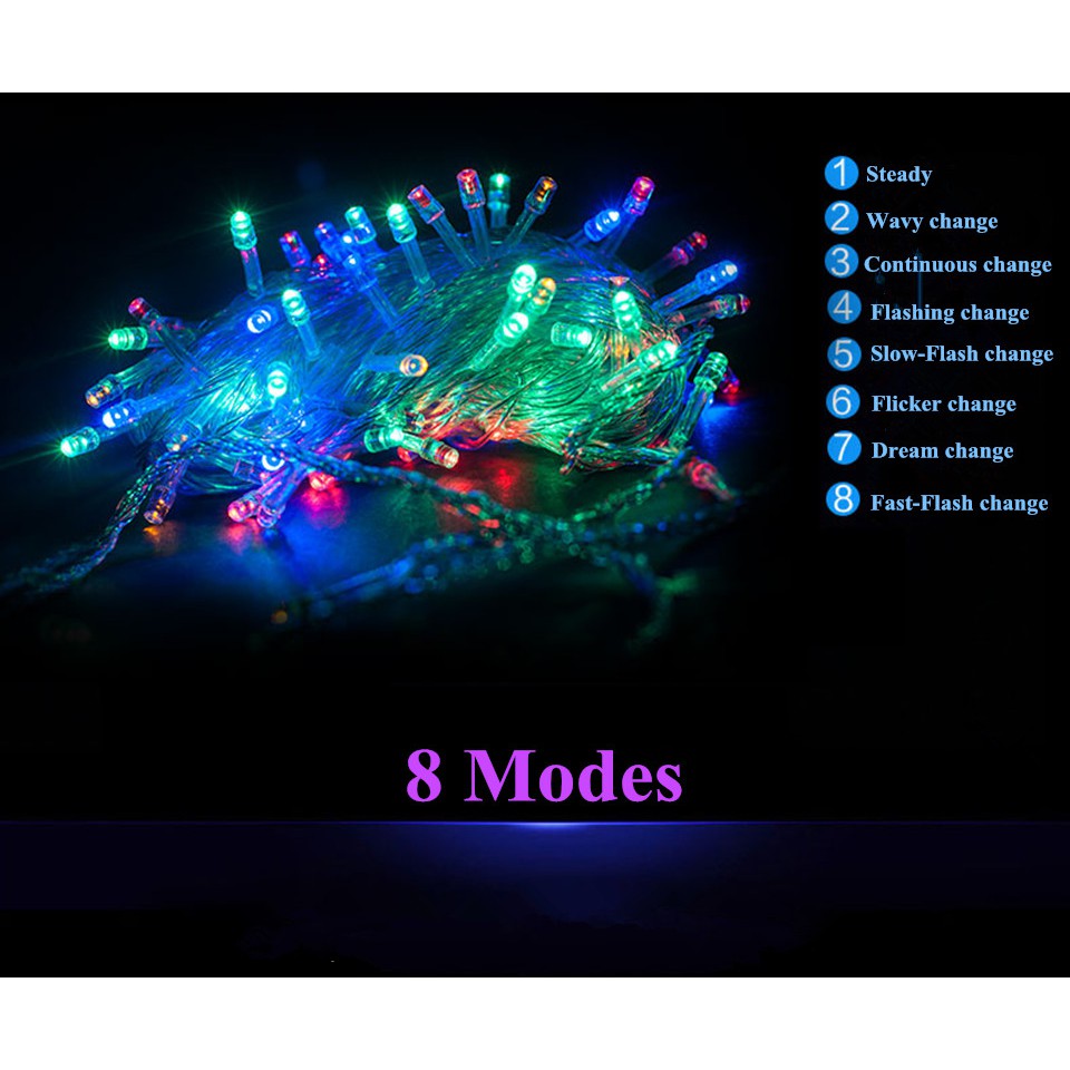 Dây đèn led trang trí chớp nháy 7 màu (Fairy Light), dài khoảng 5met ,Christmas Light | BigBuy360 - bigbuy360.vn