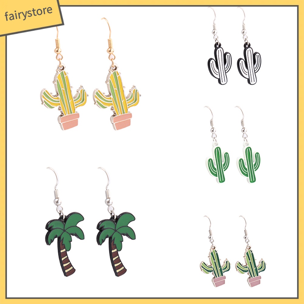 Bông tai hình cây xương rồng không gây dị ứng