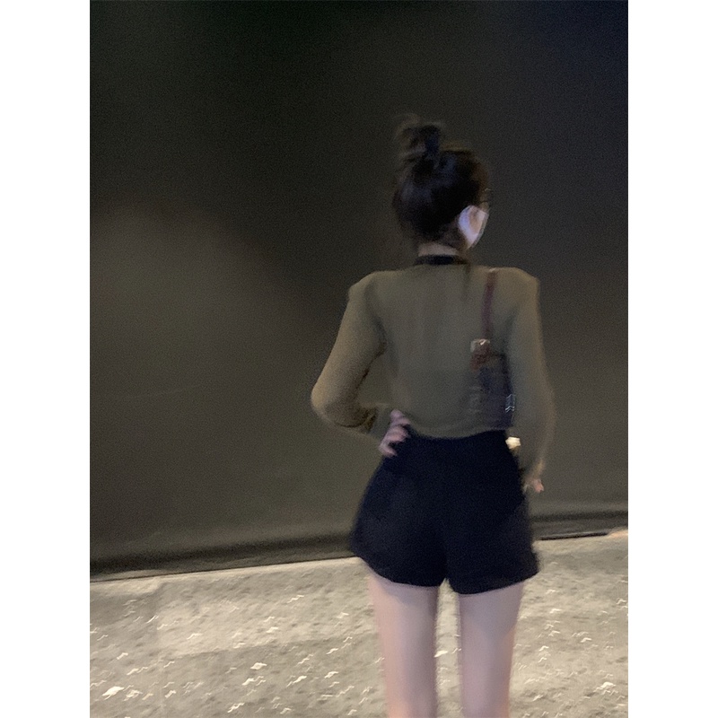 LALISAS Áo Dây Rút Tay Dài / Áo Sát Nách Thời Trang Hàn Quốc Dễ Phối Đồ Cho Nữ