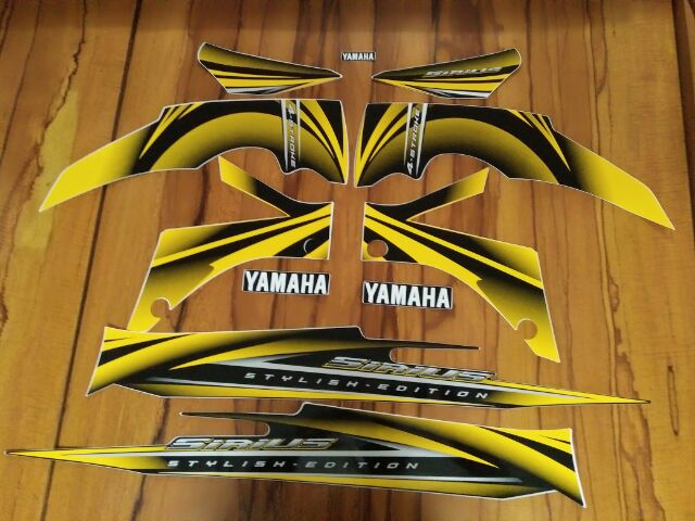 Bộ tem Yamaha Sirius màu vàng đen 2012