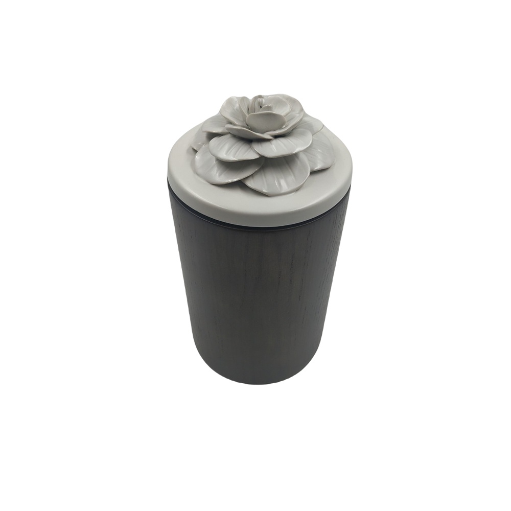Hộp Gỗ Trang Trí Sonia - Nắp Gốm Hoa, Trang Trí Nhà Cửa / Spa - SDW022