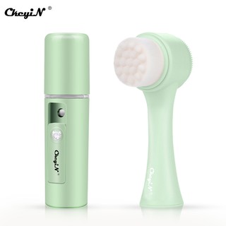 Máy xông mặt CkeyiN MR322 kích thước mini dưỡng ẩm cho da với cọ 2 mặt tiện dụng