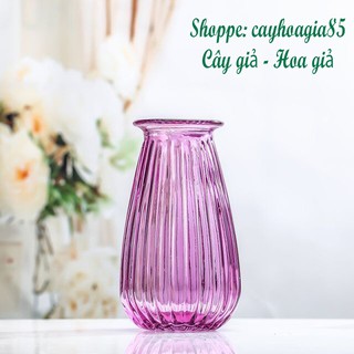 Bình Thủy Tinh_ Bình Thắt Nơ Bông Mai