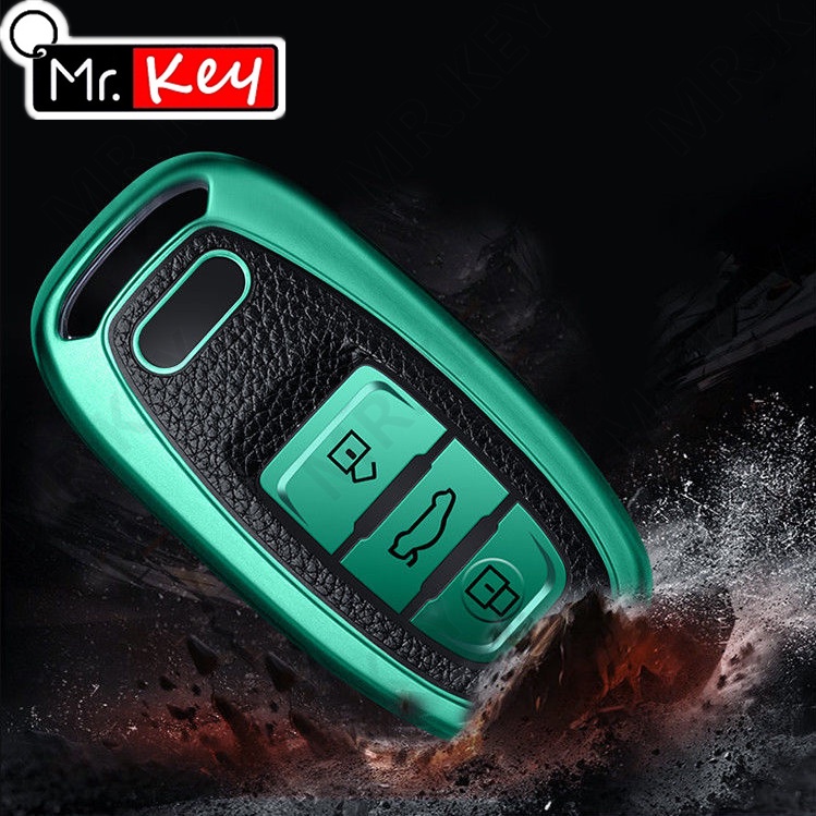 Bao Da TPU Bọc Chìa Khóa Thông Minh Cho Xe Hơi Audi A1 A3 A4 A5 A6 A7 A8 Quattro Q3 Q5 Q7 2009-2015
