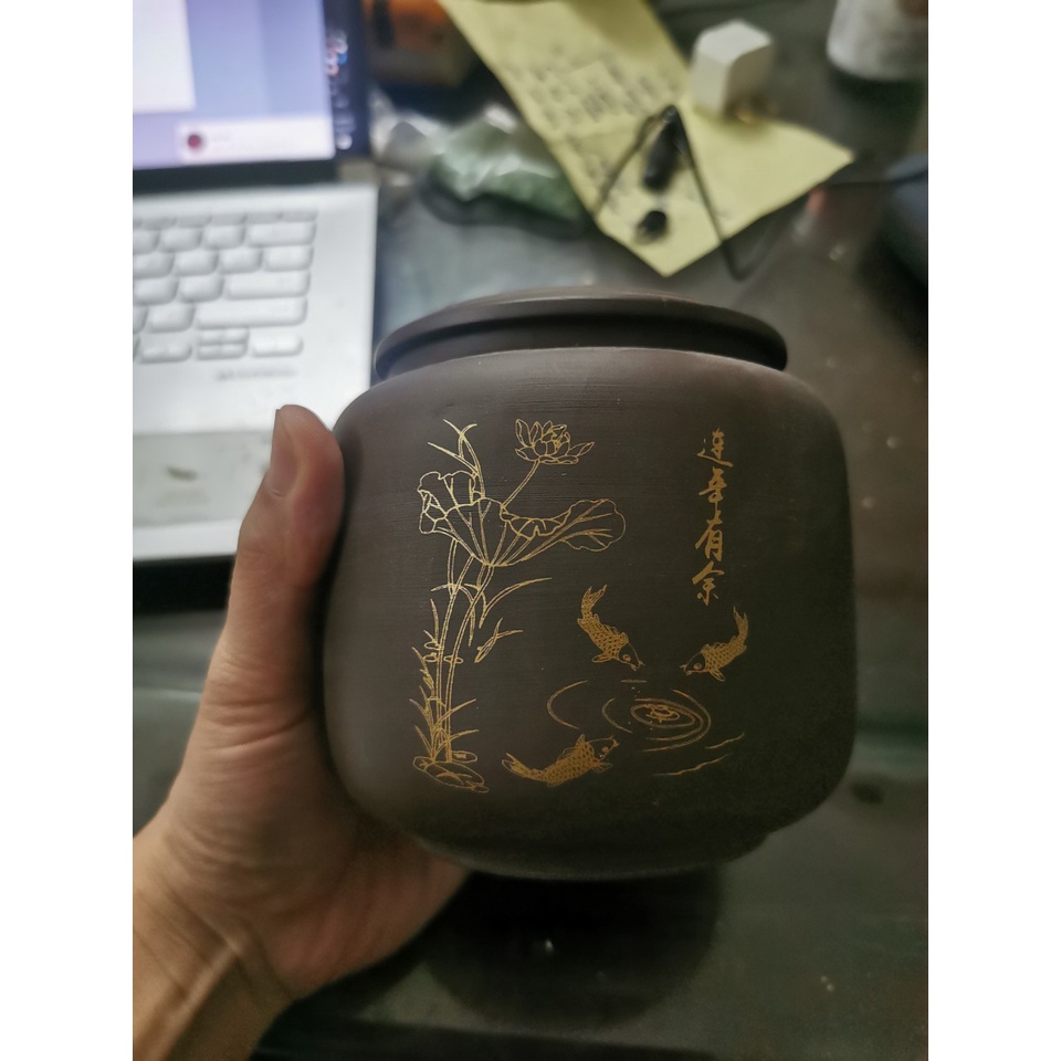 Hũ tử sa Bình đựng trà bằng tử sa 650ml Giá rẻ nhất Hà Nội mẫu giao ngẫu nhiên