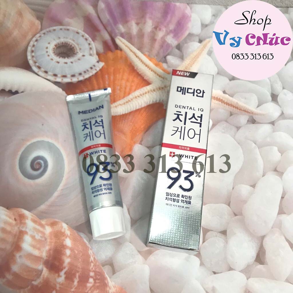 Kem đánh răng MEDIAN DENTAL IQ 93% 120g, nội địa hàn, làm trắng, giảm ê buốt, ngăn ngừa sâu răng hiệu quả