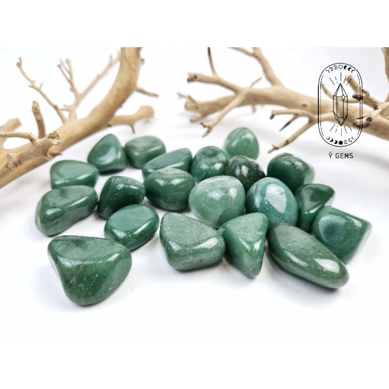 Tumbled Aventurine tự nhiên dùng cho bói bài Tarot, làm trang sức handmade, reiki healing...
