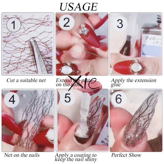 REN LƯỚI ẨN TRANG TRÍ MÓNG - XIE dụng cụ nail&amp;mi