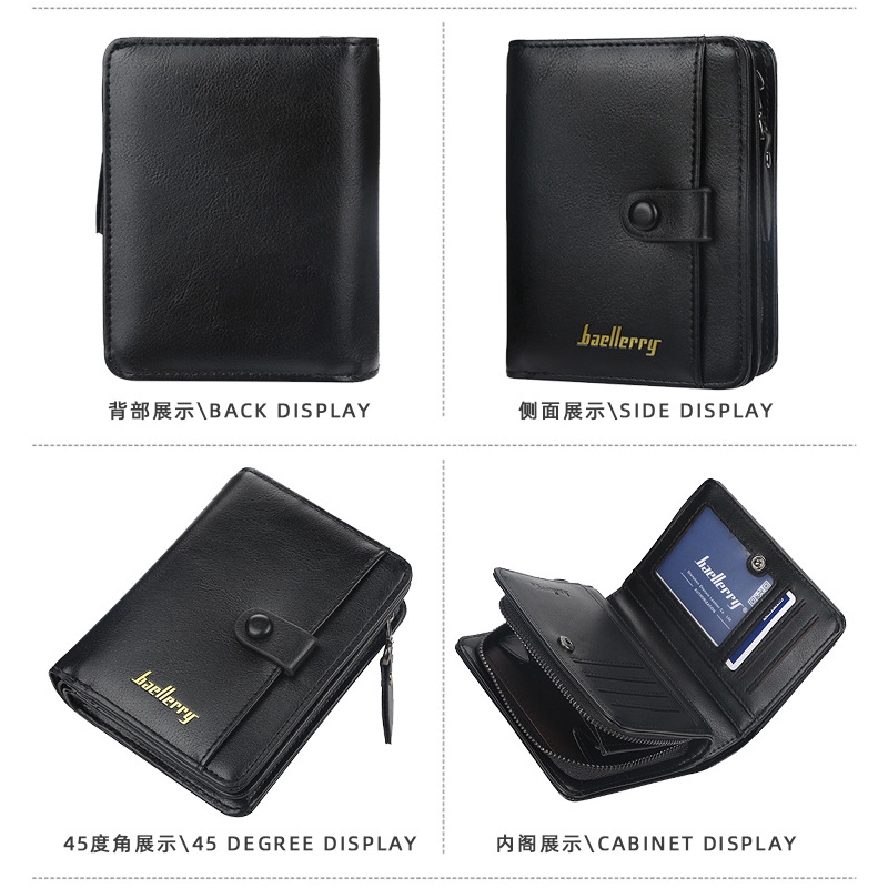Ví Ngắn Đa Năng Baellerry Thời Trang Cho Nam