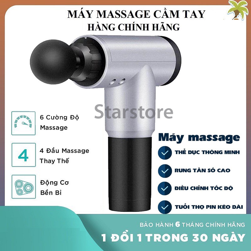 Máy massage cầm tay trị đau nhức toàn thân máy mát xa cổ vai gáy 6 chế độ tăng mạnh dần bảo hành 6 tháng