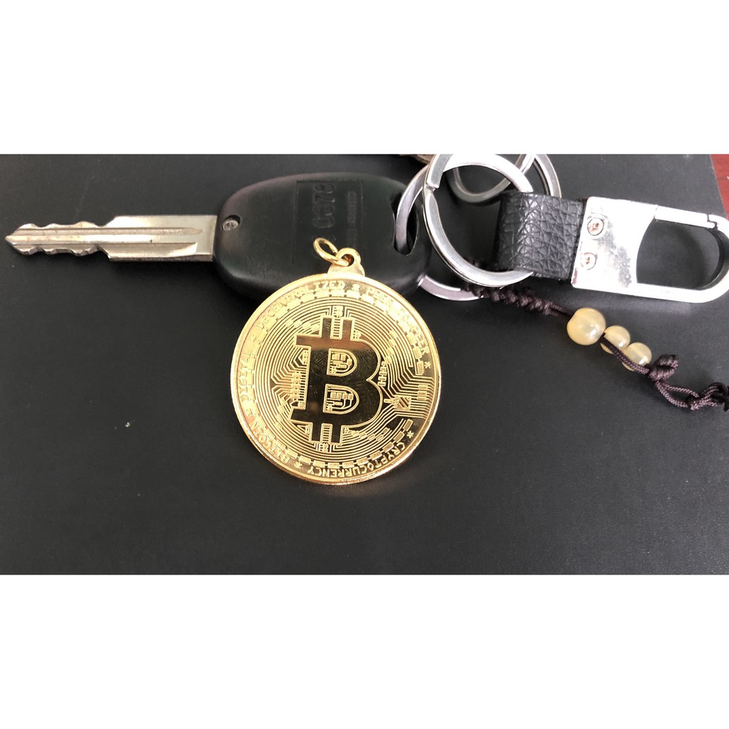 Đồng bitcoin móc khóa - không có móc tròn