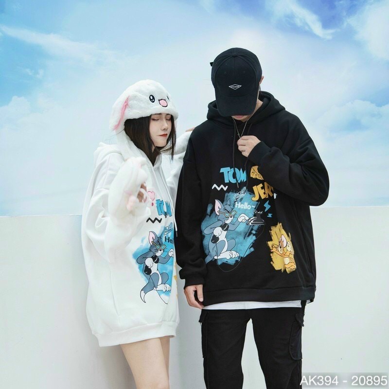 Áo Hoodie Nam Nữ Nỉ Bông Hàng QC Dày Dặn Siêu Đẹp Áo Khoác Hoodie Nỉ Nam Nữ Sweater Nỉ Nam Nữ in TOM &amp; JERRY - AK3394