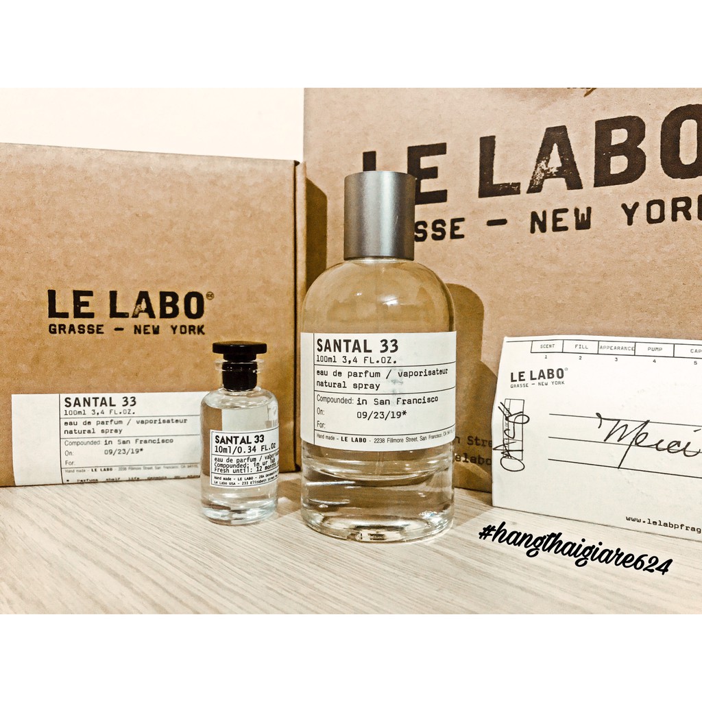 [𝗛𝗔𝗡𝗚𝗚𝗜𝗔𝗠2-20k] Nước Hoa Dùng Thử Le Labo Santal 33 (5ml/10ml/20ml) Spray / Chuẩn authentic | BigBuy360 - bigbuy360.vn