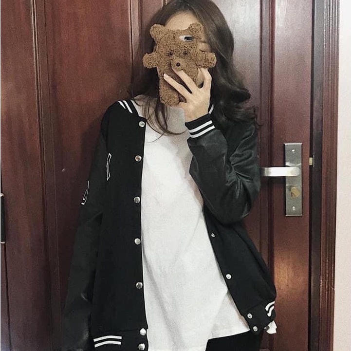 ÁO KHOÁC,ÁO BOMBER THÂN NỈ TAY DA CỰC CHẤT NAM NỮ MẶC ĐỀU ĐẸP