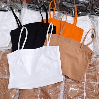 Áo 2 dây thun nữ cotton 100% dưới 55kg | sutp