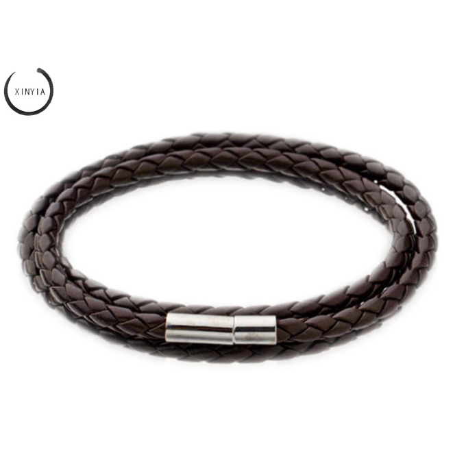 (hàng Mới Về) Lắc Tay Da Pu Trang Điểm Mặt Hình Lá Phong Cách Retro