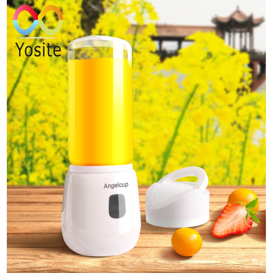 Máy xay sinh tố máy xay sinh tố mini cầm tay 2 bình thủy tinh sạc pin tiện dụng