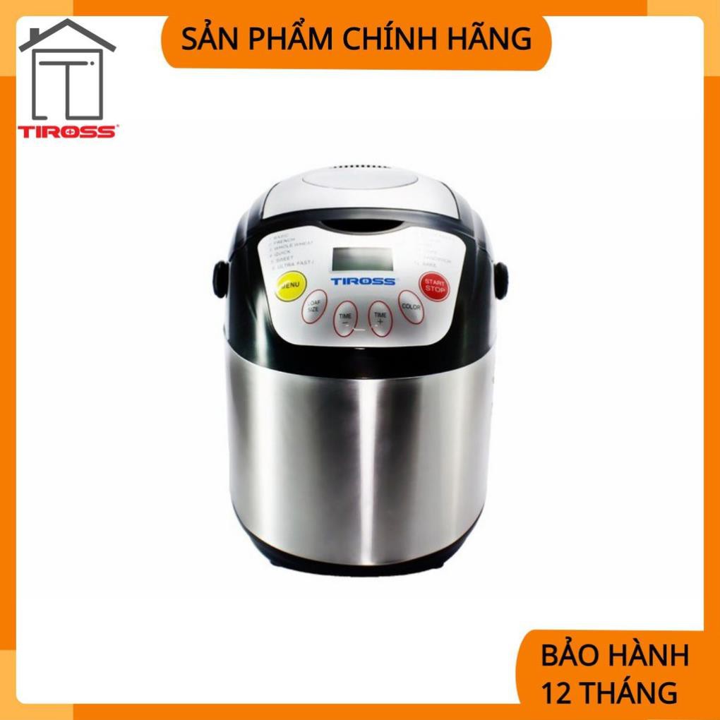 [Tiross - Việt Nam] Máy làm bánh mỳ 12 chức năng, thân inox, 600W TS821 - Nowship 24/7