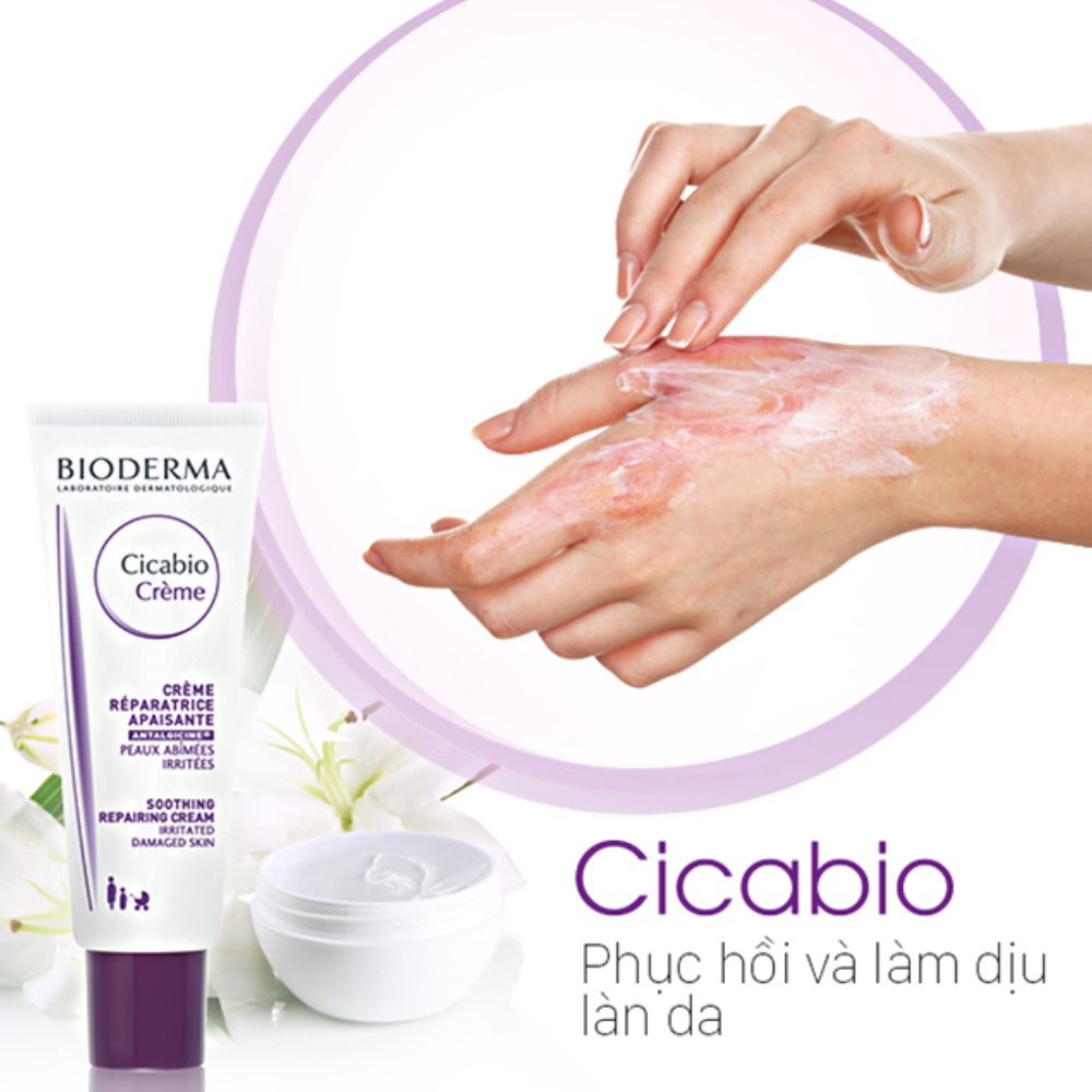 Kem dưỡng ẩm Bioderma Cicabio Crème 40ml giúp phục hồi và làm dịu da