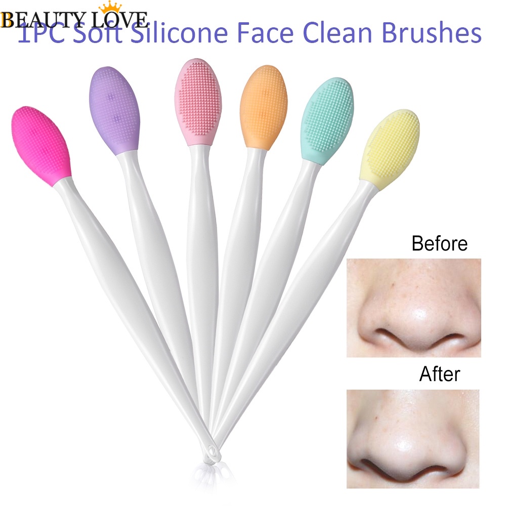 Bàn Chải Silicone Rửa Mặt Mát Xa Loại Bỏ Mụn Đầu Đen