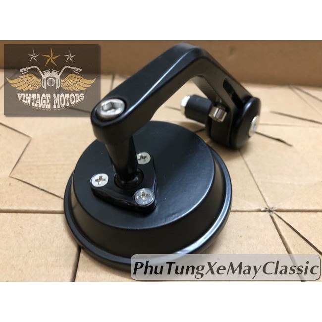 GƯƠNG GÙ XE MÁY ĐỘ CLASSIC - Gương gù tròn mặt kính xanh, chất liệu nhôm cnc, kèm gù. Mặt kính xanh chống chói.