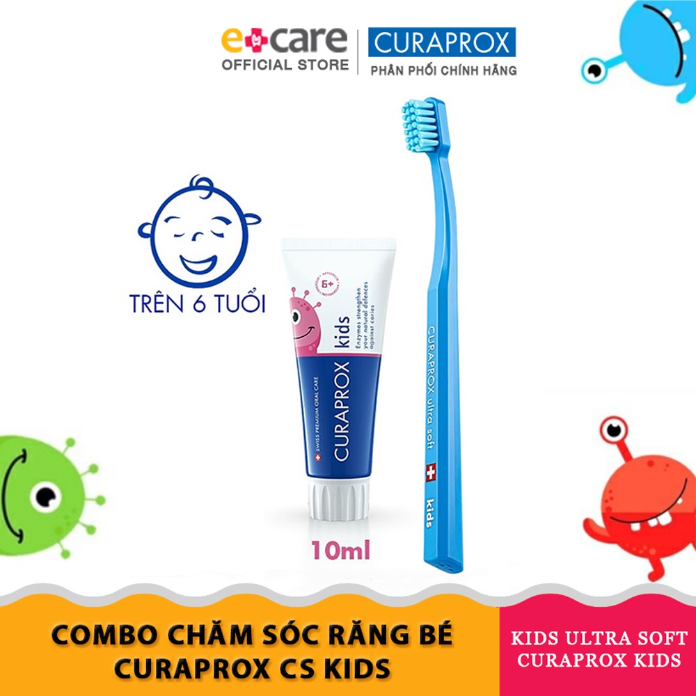 [Mã BMBAU50 giảm 7% đơn 99K] Combo chăm sóc răng trẻ em Curaprox CS Kids