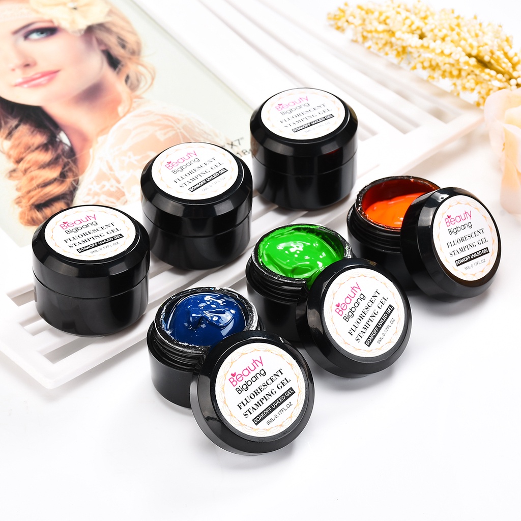[Hàng mới về] Gel sơn móng màu neon phát sáng độc đáo cá tính 5ml
