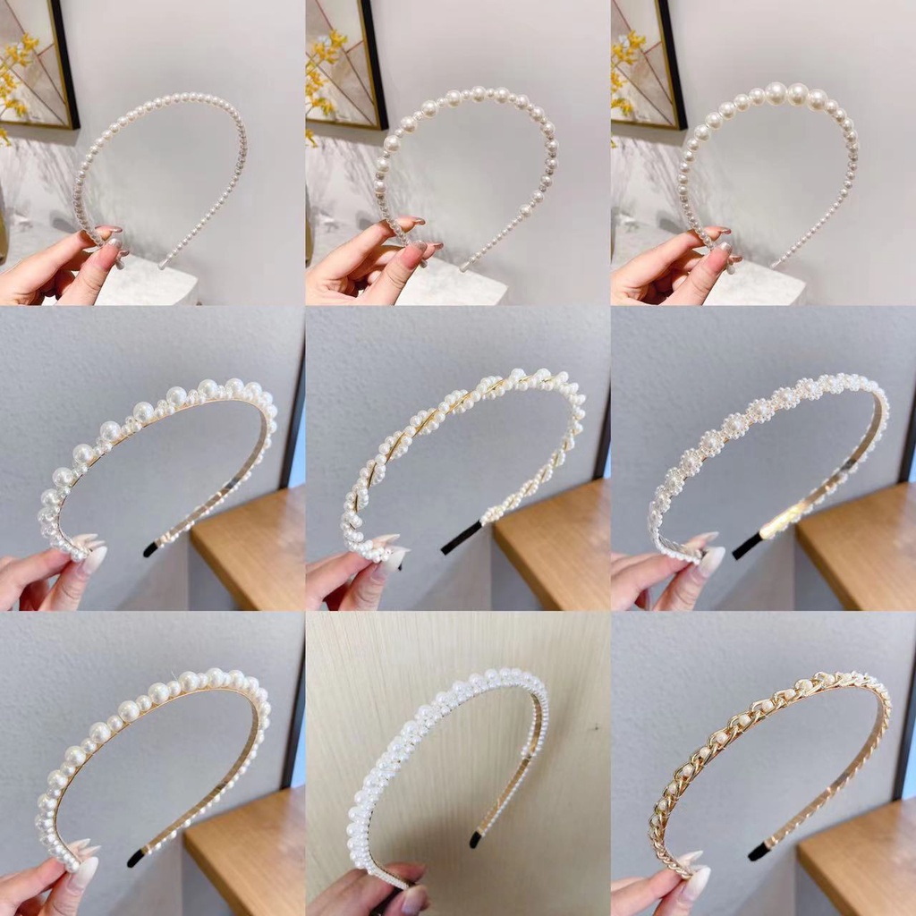 Băng Đô Cài Tóc Hàn Quốc Ngọc Trai Phụ Kiện Thời Trang Cho Nữ AB122