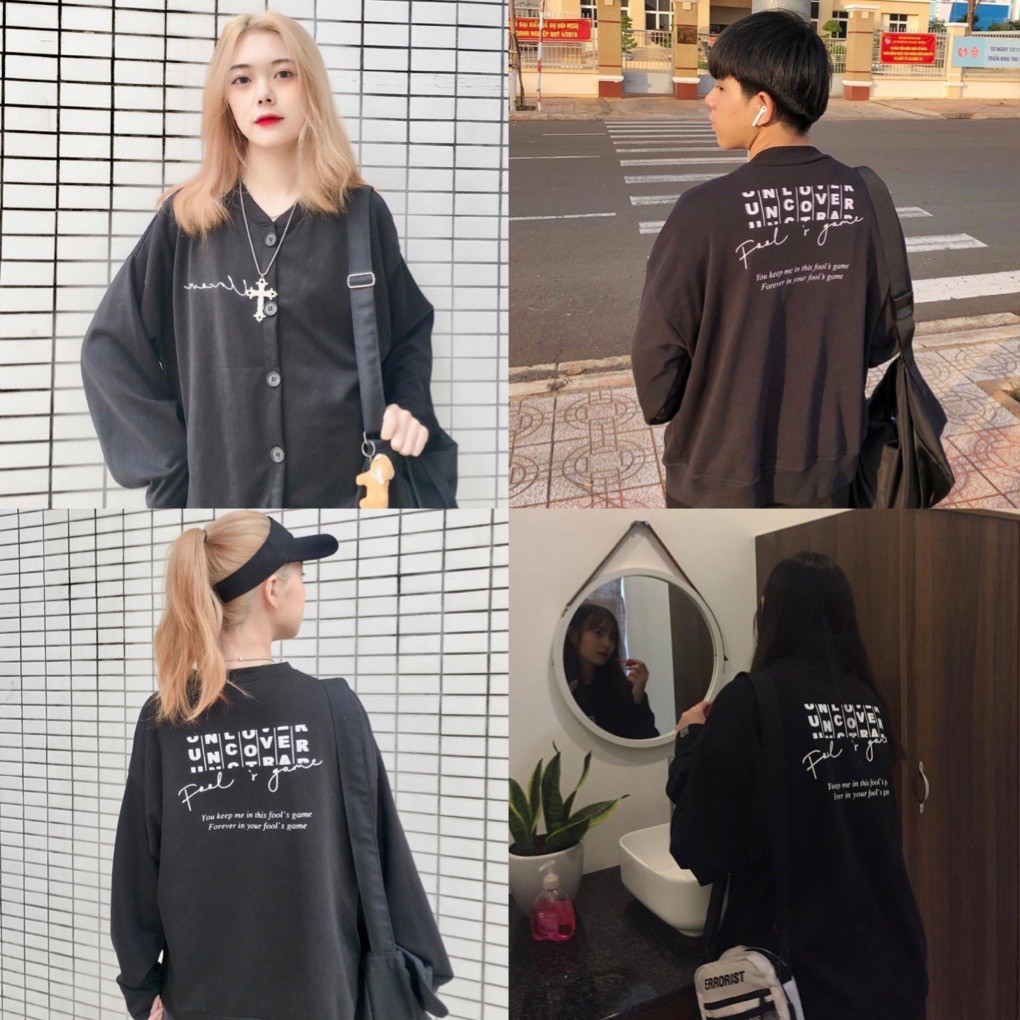 ÁO Cardigan Jacket Uncover Fool's Game đen TẶNG GẤU SICI đẹp | BigBuy360 - bigbuy360.vn