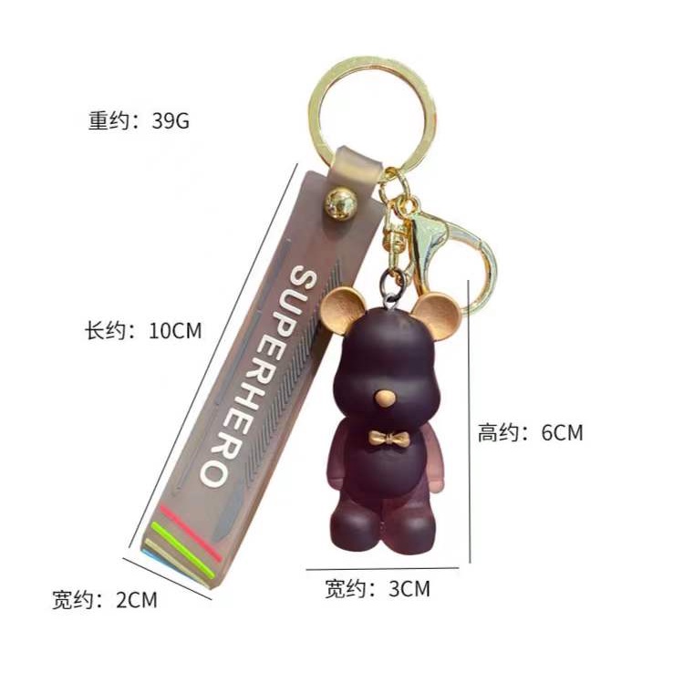 Móc Khóa Hình Gấu Đính Đá Xinh Xắn Dễ Thương