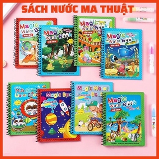Sách tô màu nước ma thuật,tự xóa,dùng được nhiều lần, magic water book