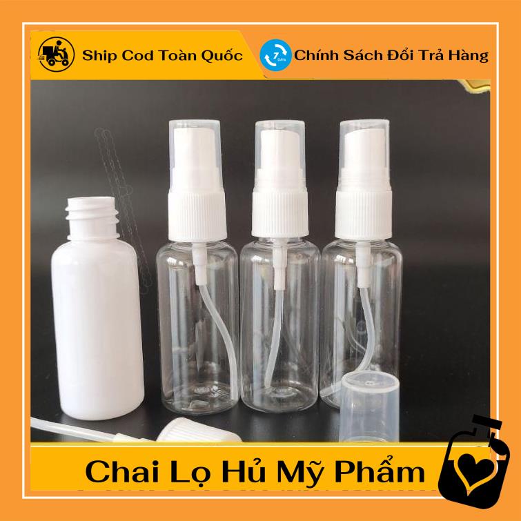 Chai Xịt Phun Sương ❤ TOP GIÁ RẺ ❤ Chai xịt phun sương Trắng sữa 30ml,50ml,100ml đựng mỹ phẩm ,Xưởng Chai Lọ