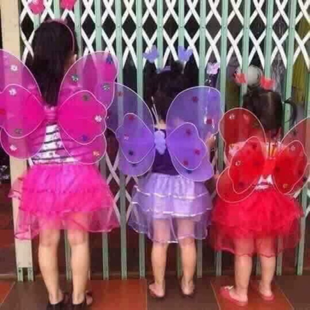 Bộ cánh bướm thiên thần có đèn (ib để chọn mầu)