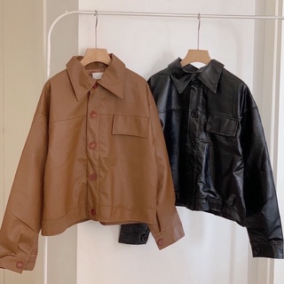 Áo khoác DA dáng lửng 2 màu ( Ảnh thật )