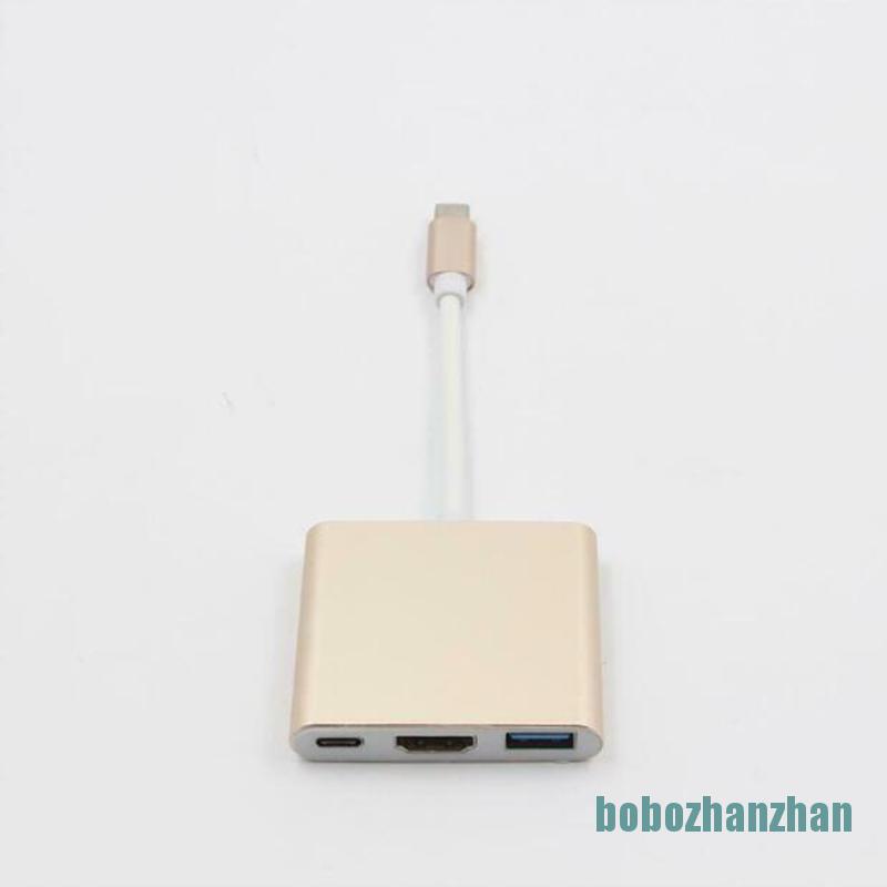 [bobozhanzhan]Type C to 4K HDMI USB 3.0 Charging HUB Adapter USB-C 3.1 Converter For Macbook