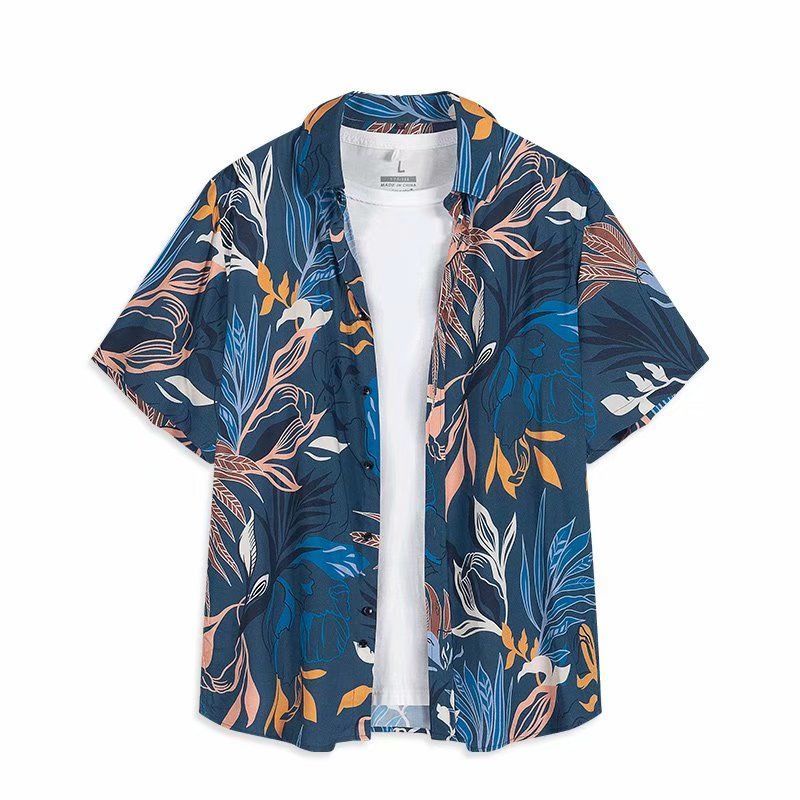 Áo Sơ Mi Nam Tay Dài Có Cổ Họa Tiết Chú Mèo Thời Trang