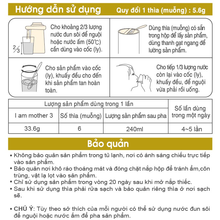 [SIÊU SALE] Sữa Bột I Am Mother 3 400g Namyang Hàn Quốc, Sữa Dinh Dưỡng Cao Cấp, Sữa Công Thức Giống Sữa Mẹ