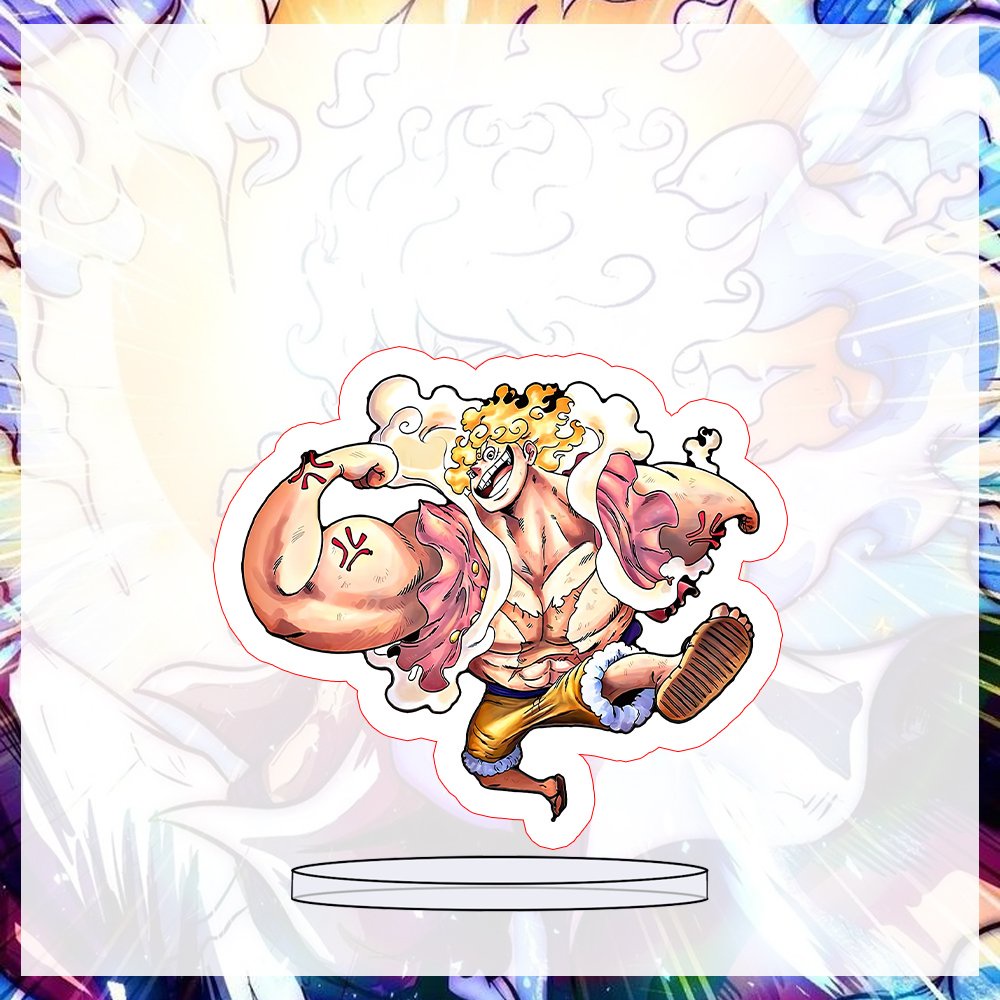 (8cm) Standee ONE PIECE ver LUFFY GEAR 5 mô hình ĐẢO HẢI TẶC Acrylic Anime mica chibi trang trí trưng bày