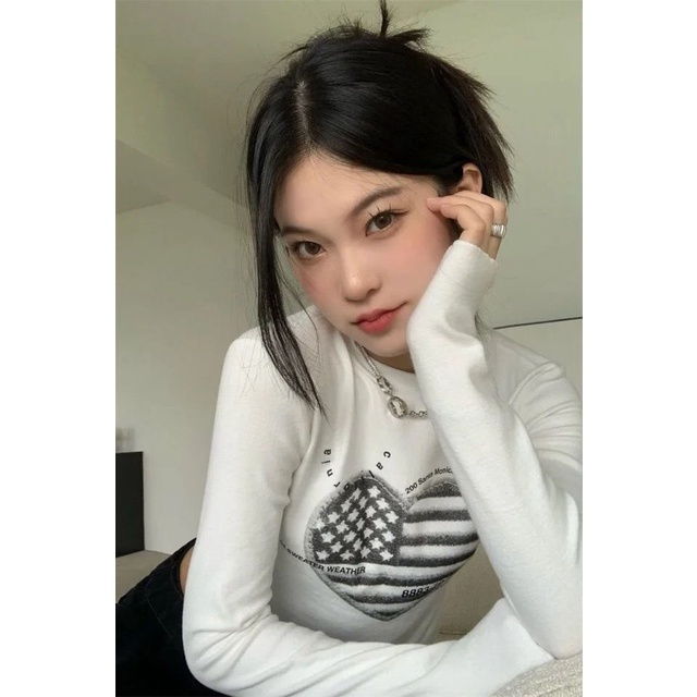 Áo Croptop Tay Dài Thiết Kế Ôm Sát Tôn Dáng COZOK