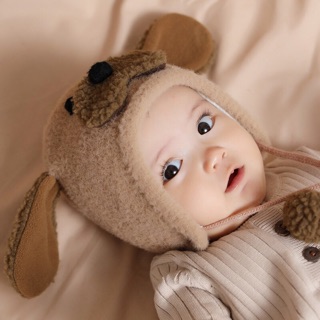 Mũ mùa đông hình cún lót cotton dày mềm M17