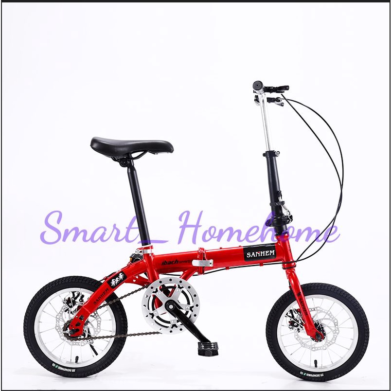 Xe đạp gấp 14-16 inch, xe đạp thể thao bản BASE- bản full 2 phanh đĩa 5 số-6 số smart_homehome RE0740