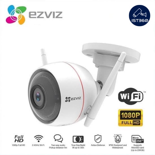 Camera Wifi AI Ezviz 2.0M, 4.0M ngoài trời C3W, C3N Mẫu mới 2021 chuẩn H265, có màu ban đêm, Hàng chính hãng