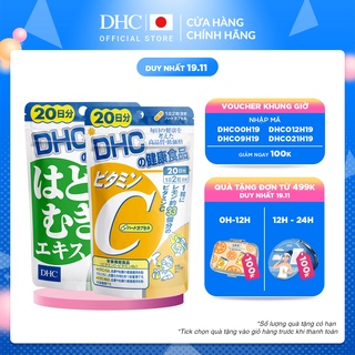 [Mã FMCGMALL -8% đơn 250K] Combo Viên uống DHC Sáng da – Mờ thâm (Adlay 20v & Vitamin C 40v)